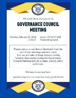 Topeka Drive Governance Council Meeting flyer